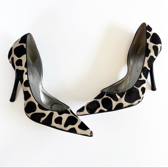 Guess by Marciano Shoes - Guess By Marciano Animal Print Spotted Pony Hair Pointed Toe Pump Heels Size 8